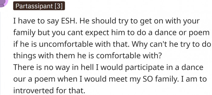 Why can't he try to do things with them he is comfortable with?