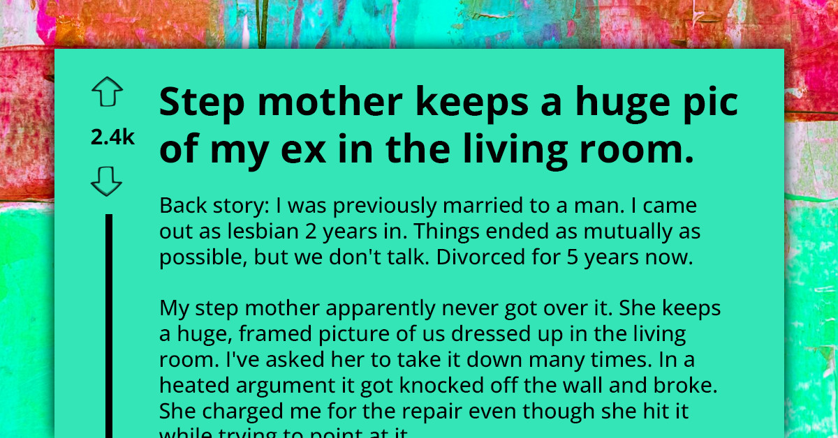 Gay Woman Uncomfortable Introducing Partners to Family as Stepmother Keeps Old Wedding Photo of Her and Her Ex-Husband