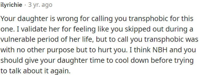 OP needs to allow his daughter some time to cool down before discussing the matter further