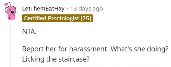 Tongues off staircase.