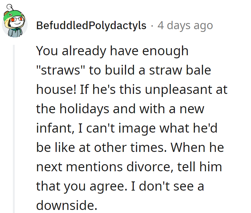 When he suggests divorce, agree—it's a straw-free upgrade!