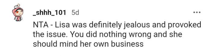 She should mind her own business