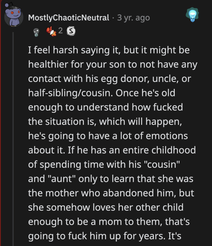 OP needs to protect his son from his trashy relatives who are determined to hurt them