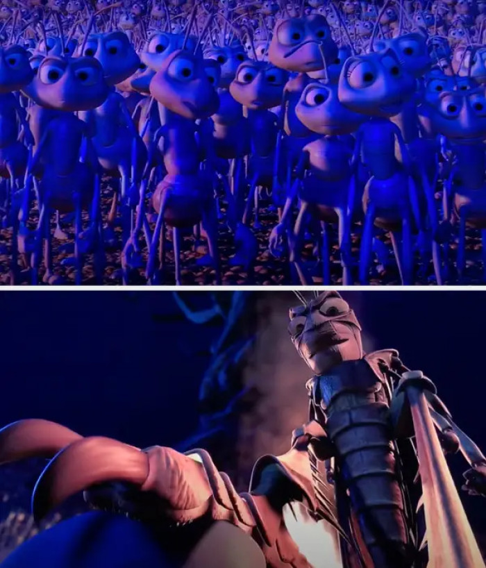 9. A Bug's Life (1998): The colony almost witnessed Flick's death when Hopper nearly crushed Flick's head.