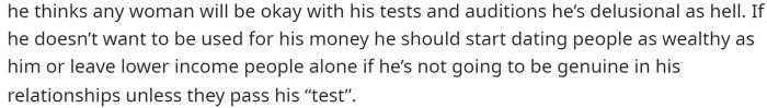 Nobody is going to be okay with his tests, but his sister just wanted to know if she's wrong for saying he deserved it.