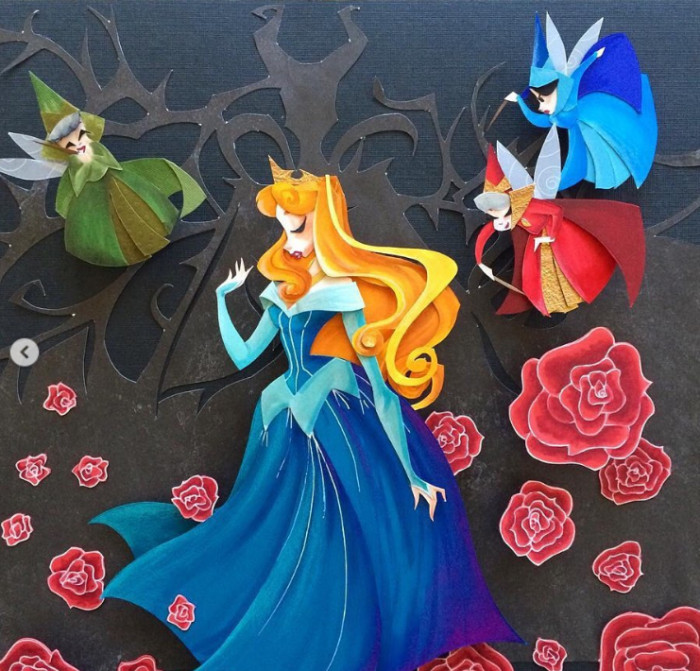 Briar Rose/Aurora and the Good Fairies, Flora, Fauna, and Merryweather
