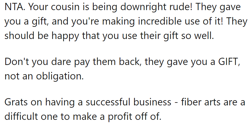 Another one agreed and said the cousin was being rude