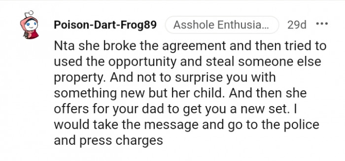 Surprising you with something new but her child