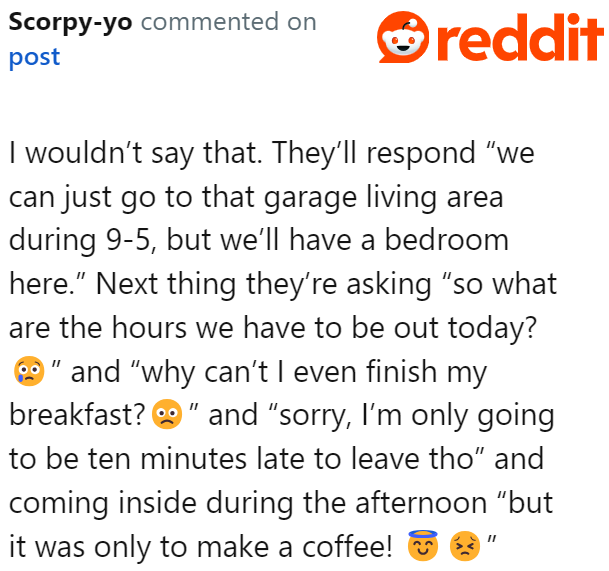 Redditors predict what could happen if the OP did allow her parents to stay in her house.