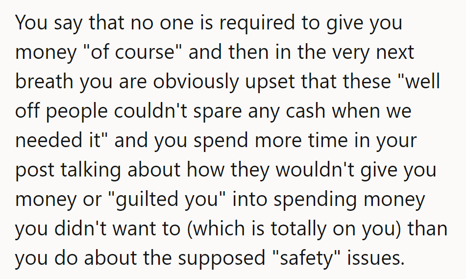 Spending more time on cash than safety? Priorities, priorities.