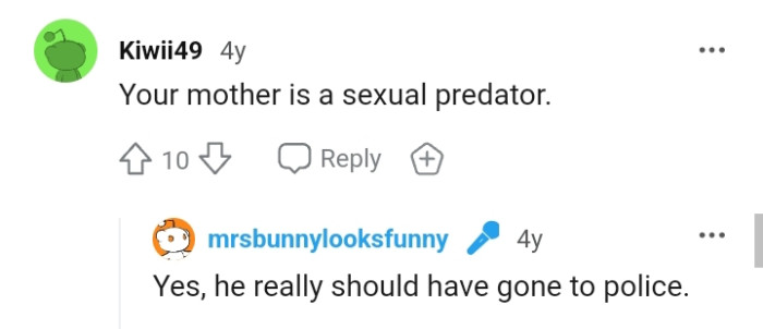 OP's mom is a sexual predator