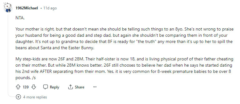 Mom is right! She always is, you know.