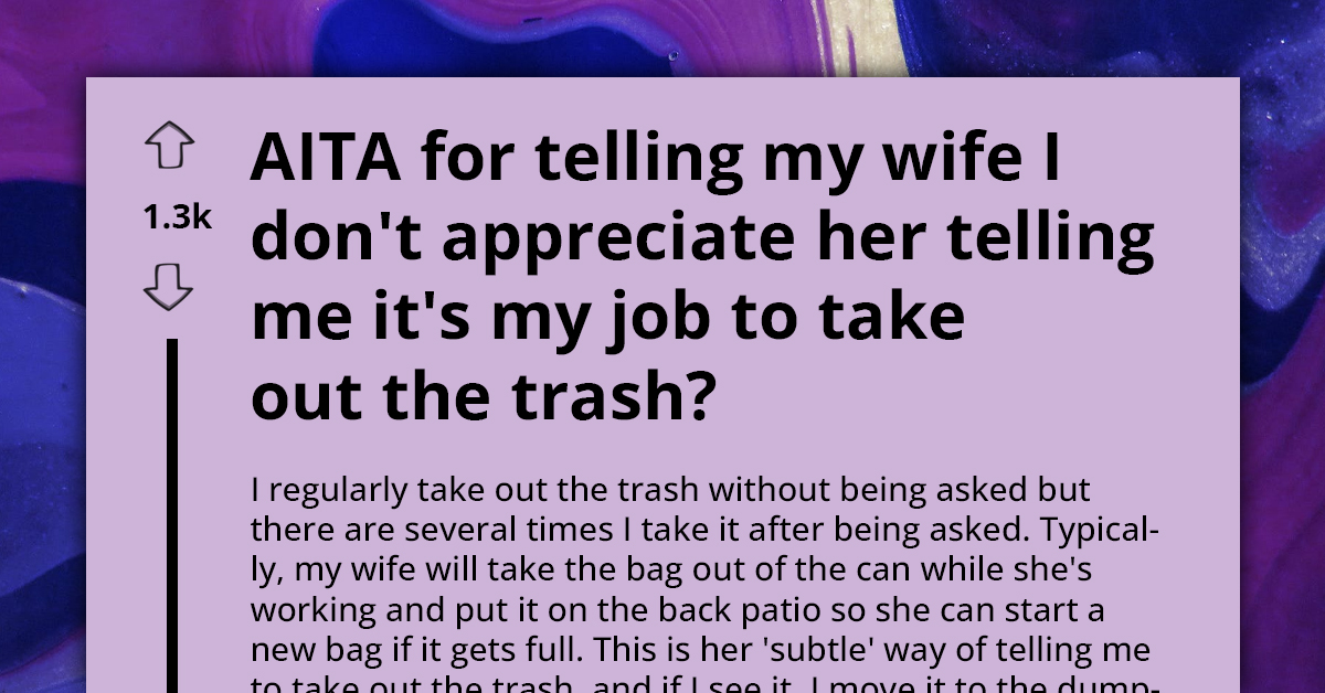 Trash Duty Sparks Unexpected Debate Over Gender Roles In Household Chores