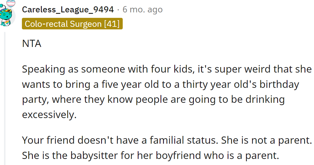 It's not her kid; she is just the babysitter