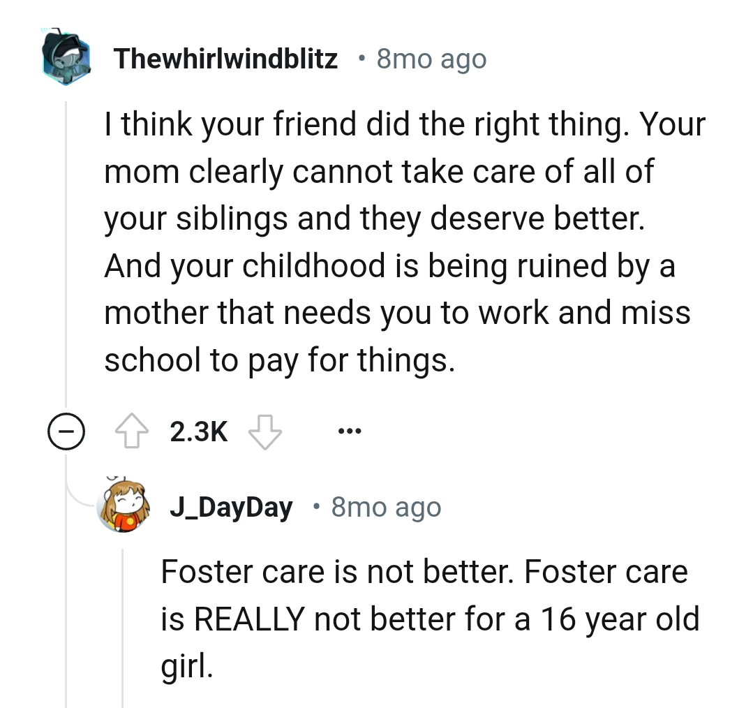 And the Comments from Other Redditors Roll In...