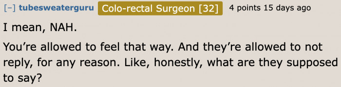 Maybe the friends thought that there's no need to reply to her post.