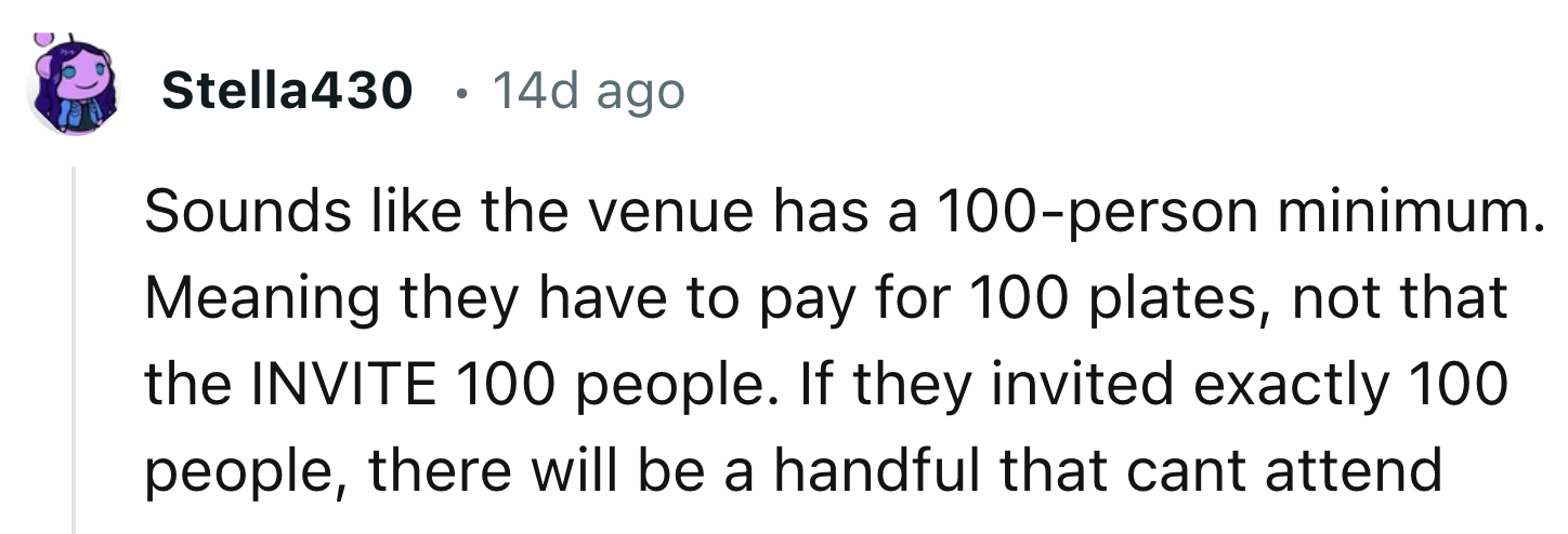 They Don't Need to Invite That Many People