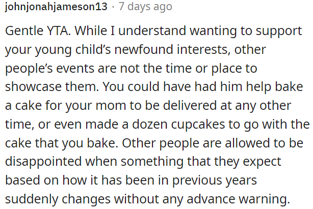 It's great to support your child's interests, but it's not cool to hijack other people's events for it.