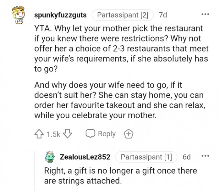 She can stay home while you go out