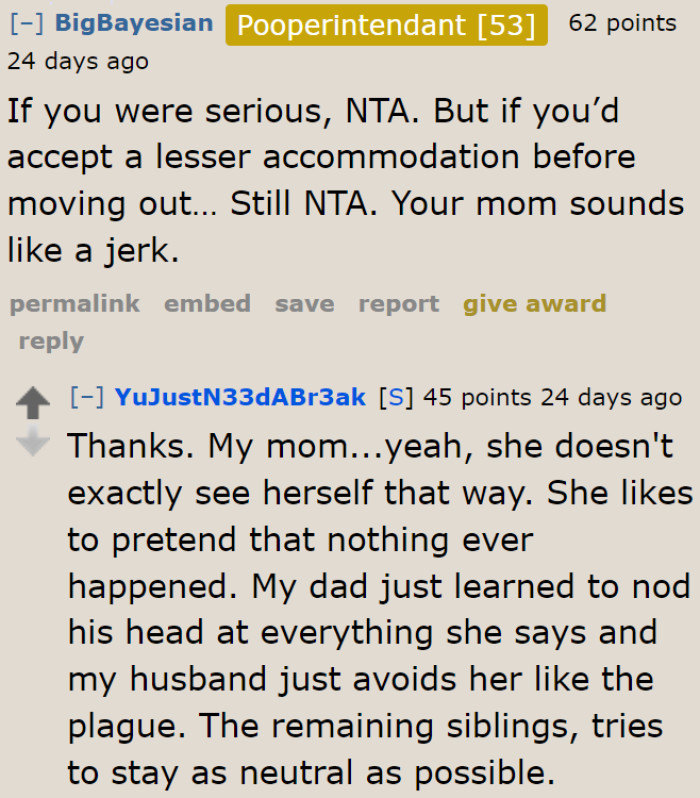 The mom is the real a-hole here.