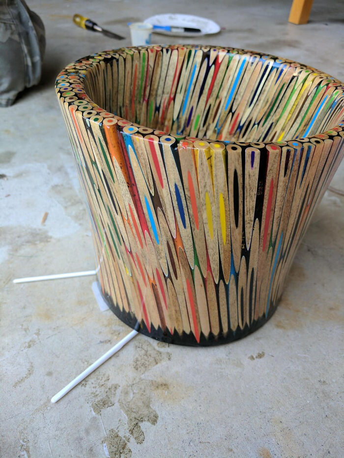 "Colored Pencil Mother's Day Popcorn Bowl For My Wife"