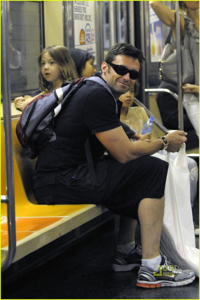 12. Hugh Jackman sighted on public transport