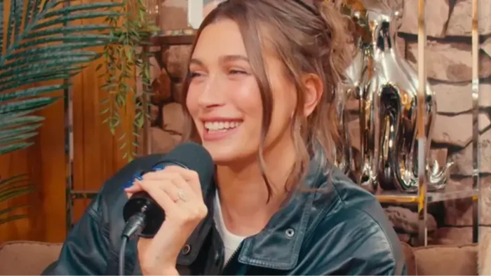 Hailey Bieber reflecting on toddler milestones and parenting joys during interview