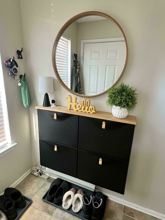 "IKEA Trones Shoe Cabinets For My Small Foyer"