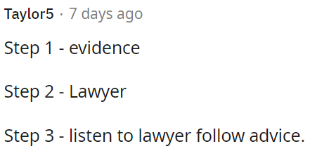 OP needs to follow his lawyer's advice.