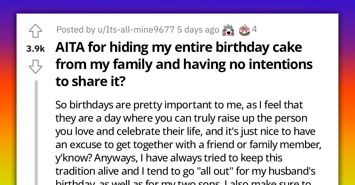 Woman Accused of Being Greedy for Buying Herself a Cake for Her Birthday and Hiding It from Her Family