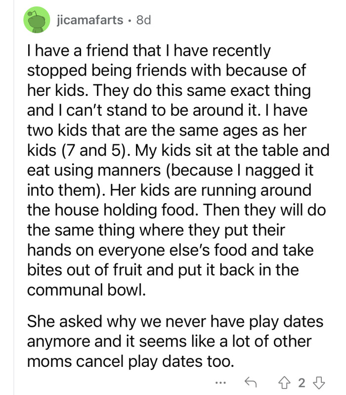 Parents need to ensure that their kids are acting properly.