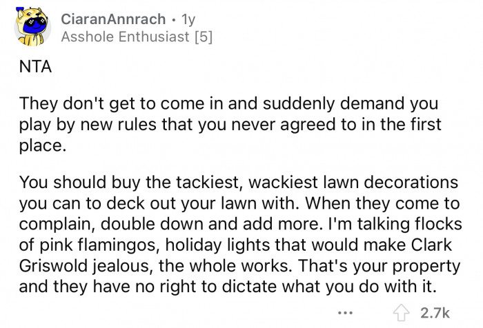 OP owns the property and is allowed to do whatever they want with it.