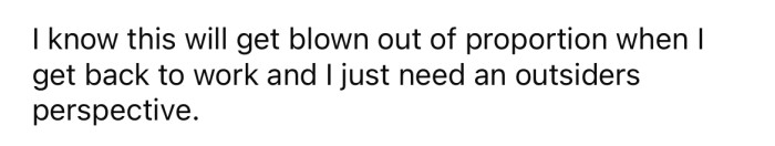 The OP asked the Reddit community for advice.