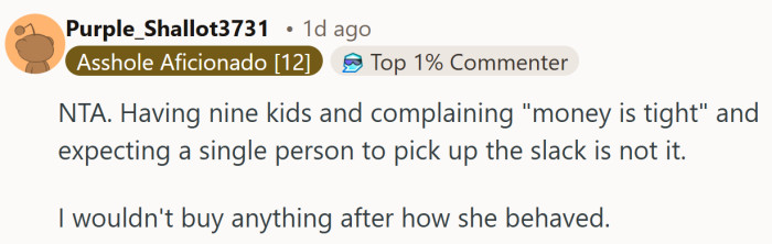 A bit of dry honesty comes through, hinting that the conflict felt less like holiday stress and more like being taken for granted.
