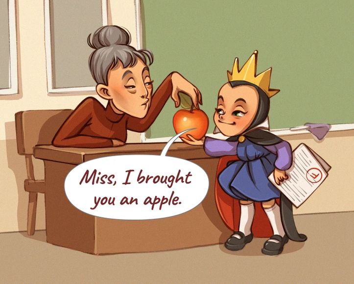 1. The Evil Queen? More like the Evil Queen of skipping class and sleeping through lectures!