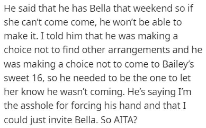 OP isn't sure if she did anything wrong in this situation, so she turned to Reddit