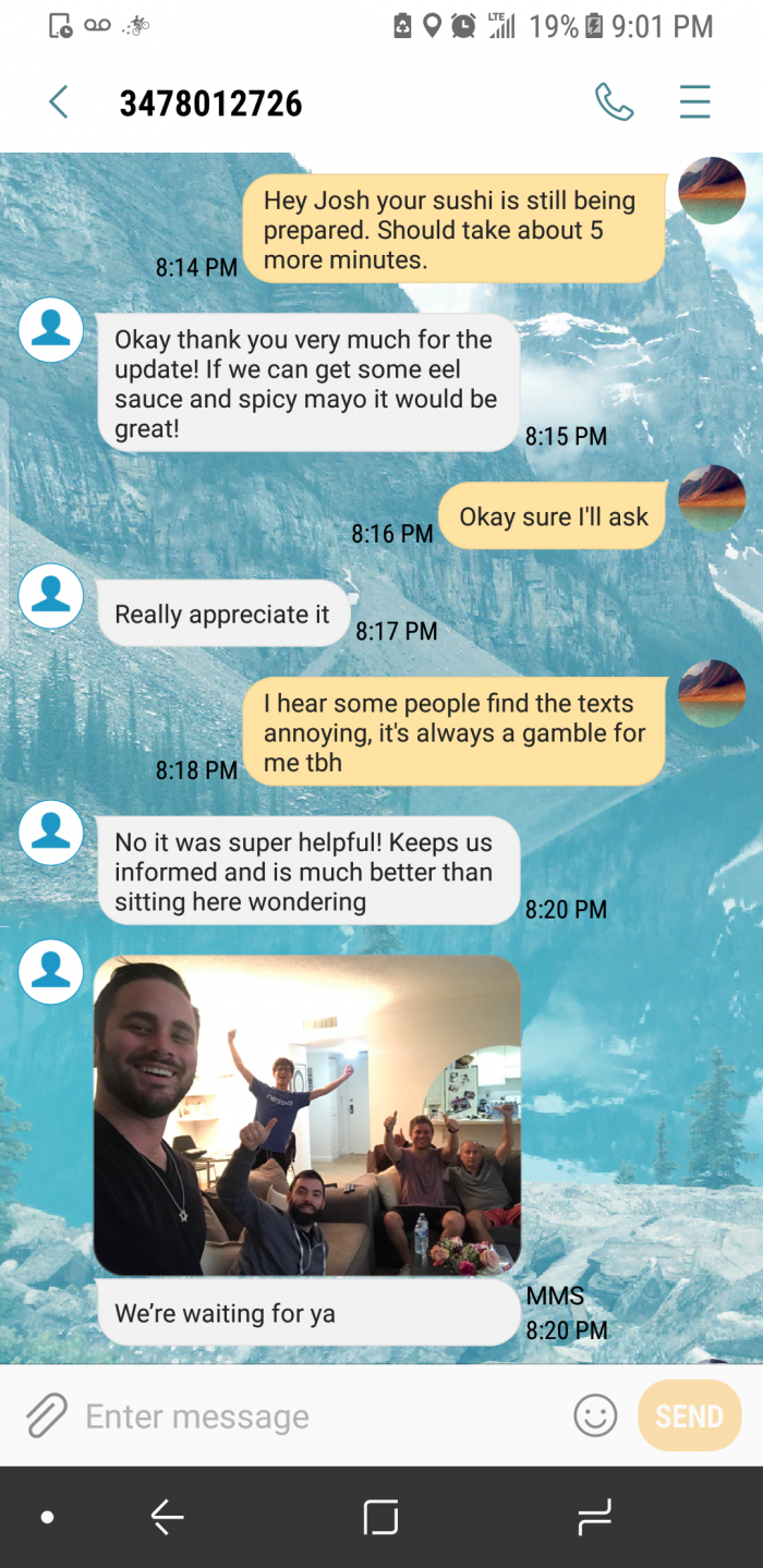 6. “Thought you guys would like this.”