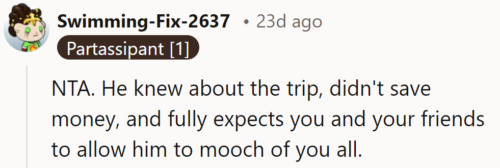 Classic case of wanderlust without the wallet.