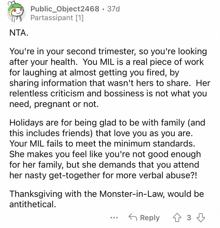 10. Mothers-in-law are the stars of the Thanksgivings.