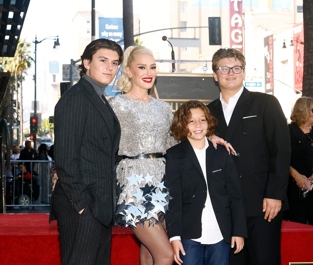 Kingston Rossdale, Gwen Stefani, Apollo Rossdale, and Zuma Rossdale in October 2023