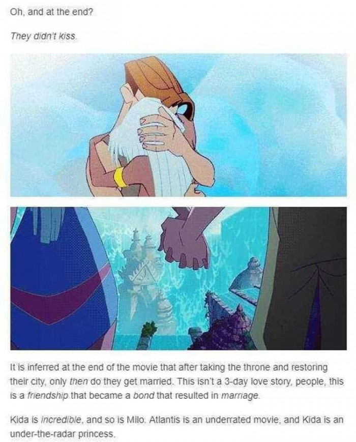 5. This is one of the only Disney movies where the romance wasn't rushed.