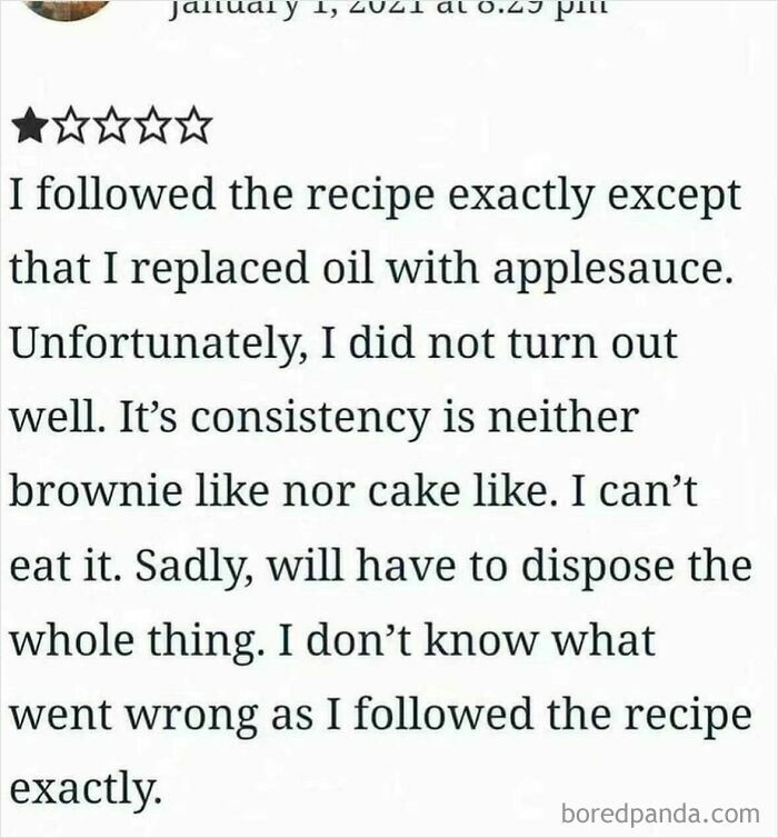 "I Changed A Key Ingredient In This Brownie Recipe; It Can’t Be My Fault That It Got Messed Up"