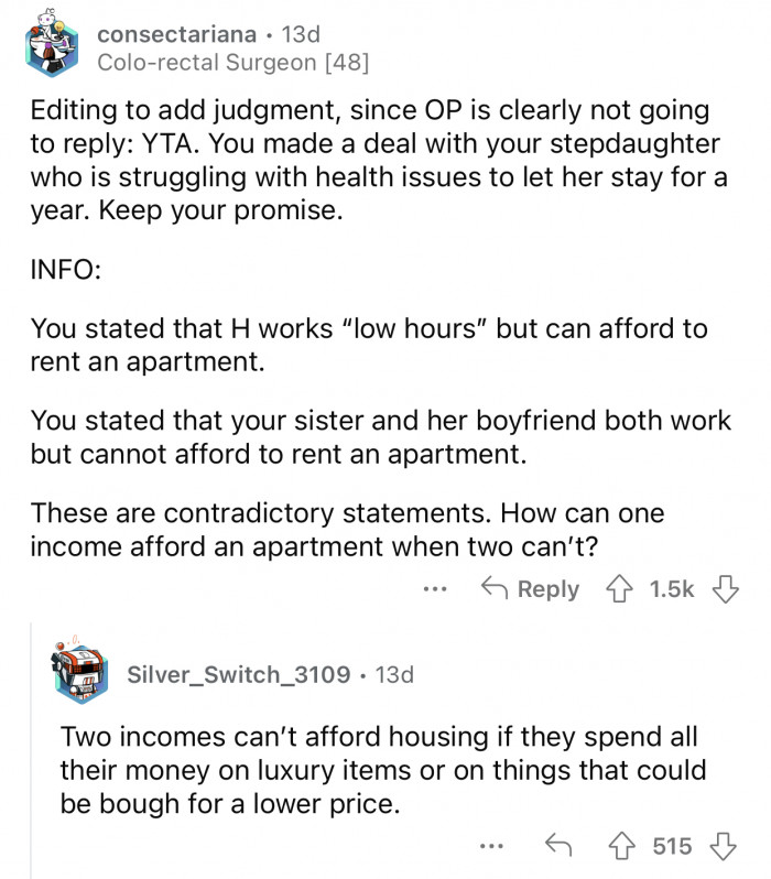 OP's statements are contradictory.