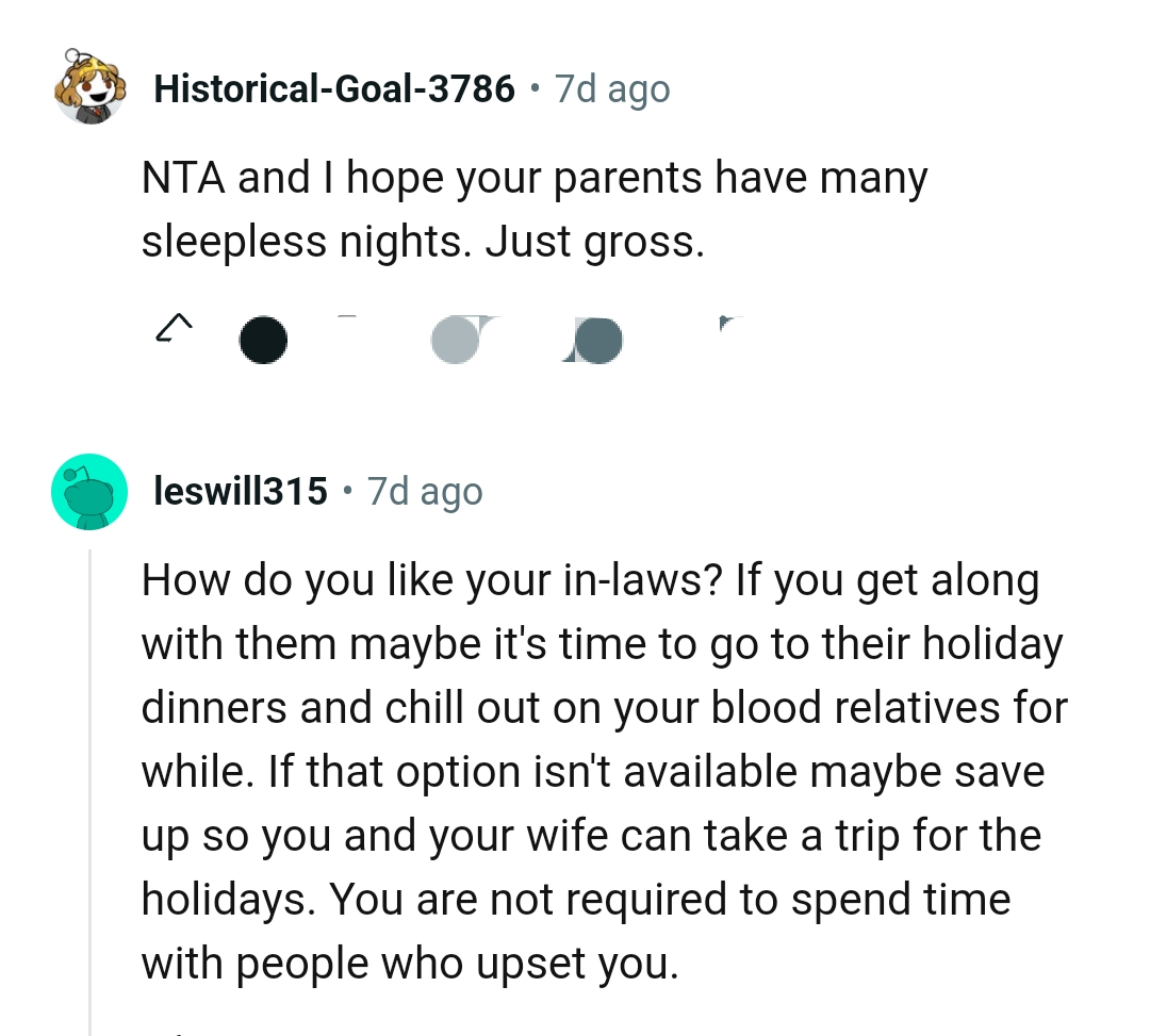 This Redditor wishes them many sleepless nights
