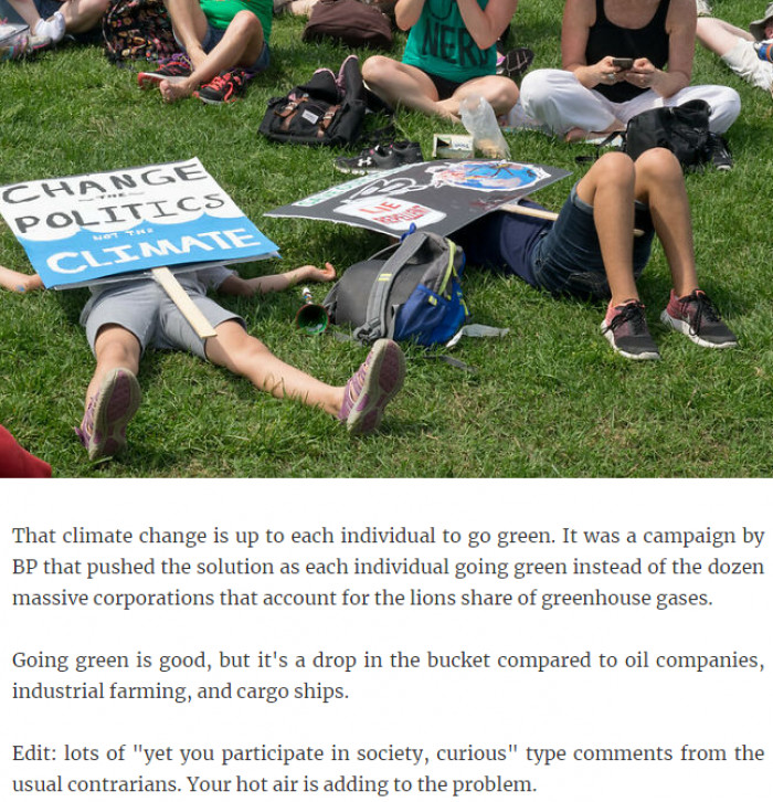 12. Climate change is up to each individual