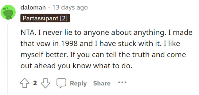 Food for thought. Good for this Redditor.