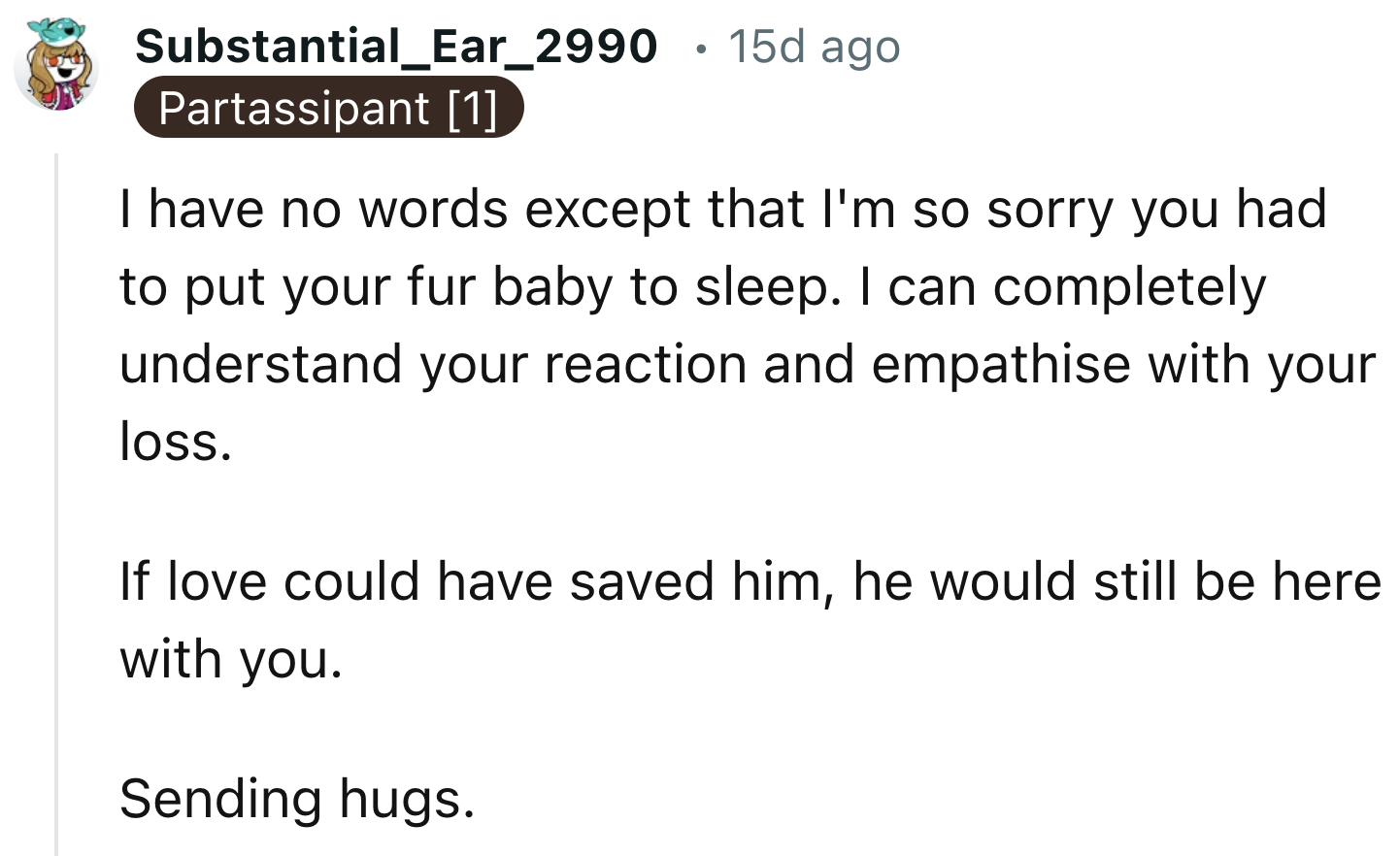 Understanding Their Loss Completely and Wishing All the Best