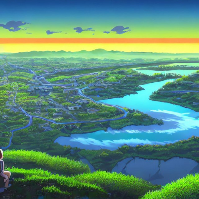 A beautiful, serene, and peaceful landscape scenery