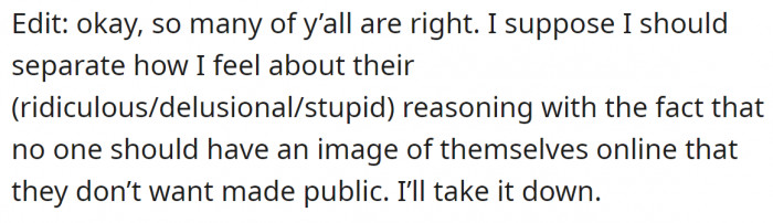 And in the end, the OP made up his mind: