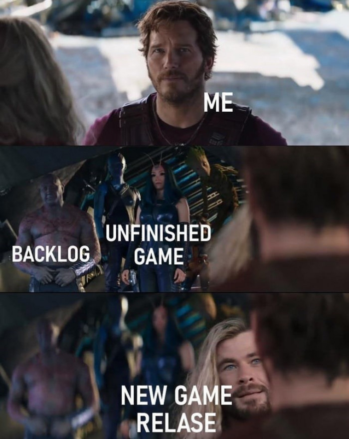 19. Whenever there's a new game, the backlog grows. And the cycle continues.